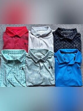 Under Armour Boys Large Performance Polo Lot - Summer Fashion, Golf